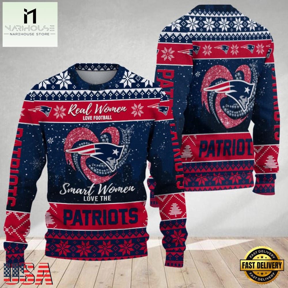 NFL  New England Patriots Real Women Love Football 2025 Ugly Xmas Sweater NFL  New England Patriots Real Women Love Football 2025 Ugly Xmas Sweater