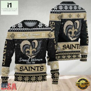New Orleans Saints Real Women Love Football Ugly Christmas Sweater