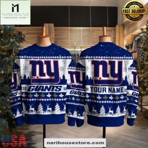 New York Giants NFL Snow Ugly Christmas Sweater