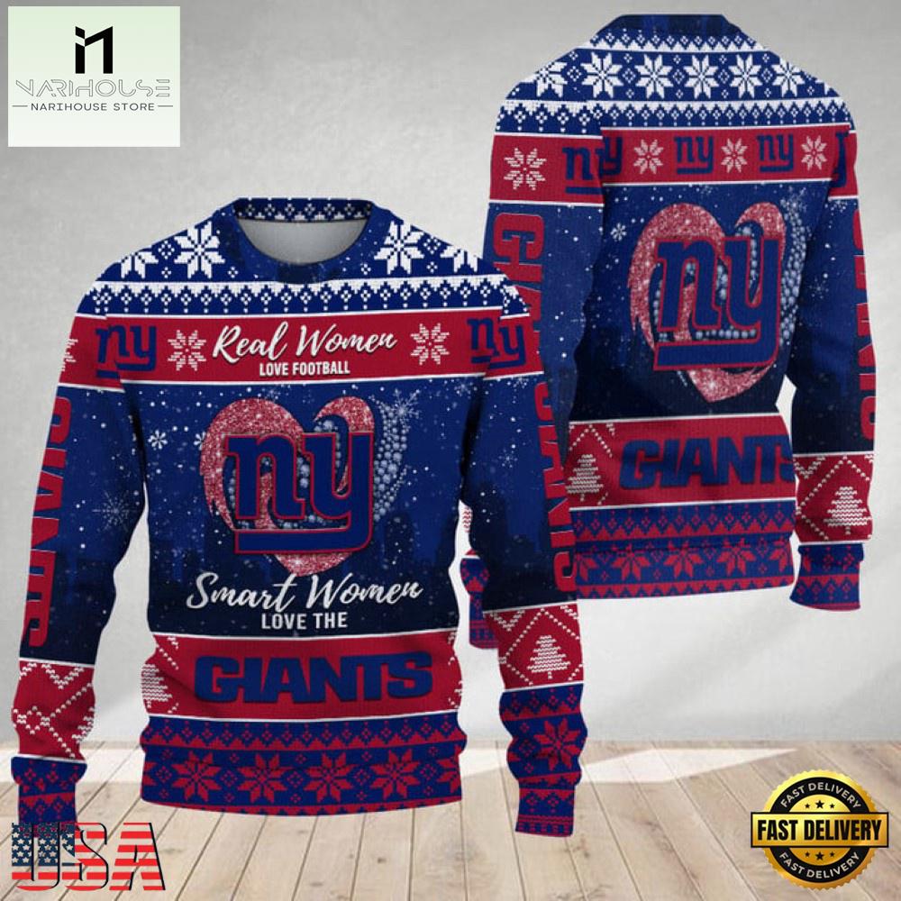 NFL  New York Giants Real Women Love Football 2025 Ugly Xmas Sweater NFL  New York Giants Real Women Love Football 2025 Ugly Xmas Sweater