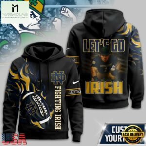 Notre Dame Fighting Irish NCAA Victory Flame Personalized Hoodie Shirt