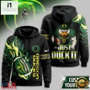 Oregon Ducks NCAA Victory Flame Personalized Hoodie Shirt