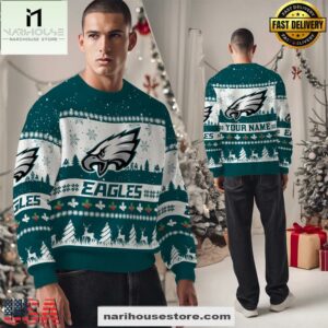 Philadelphia Eagles NFL Snow Ugly Christmas Sweater