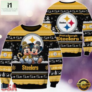 Pittsburgh Steelers NFL Mickey Minnie Ugly Christmas Sweater