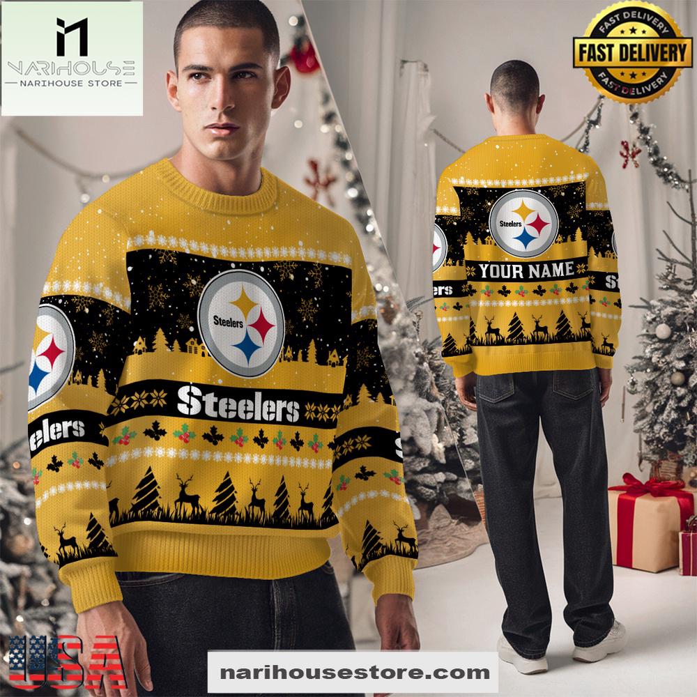 Pittsburgh Steelers NFL Snow 2025 Ugly Xmas Sweater Pittsburgh Steelers NFL Snow 2025 Ugly Xmas Sweater