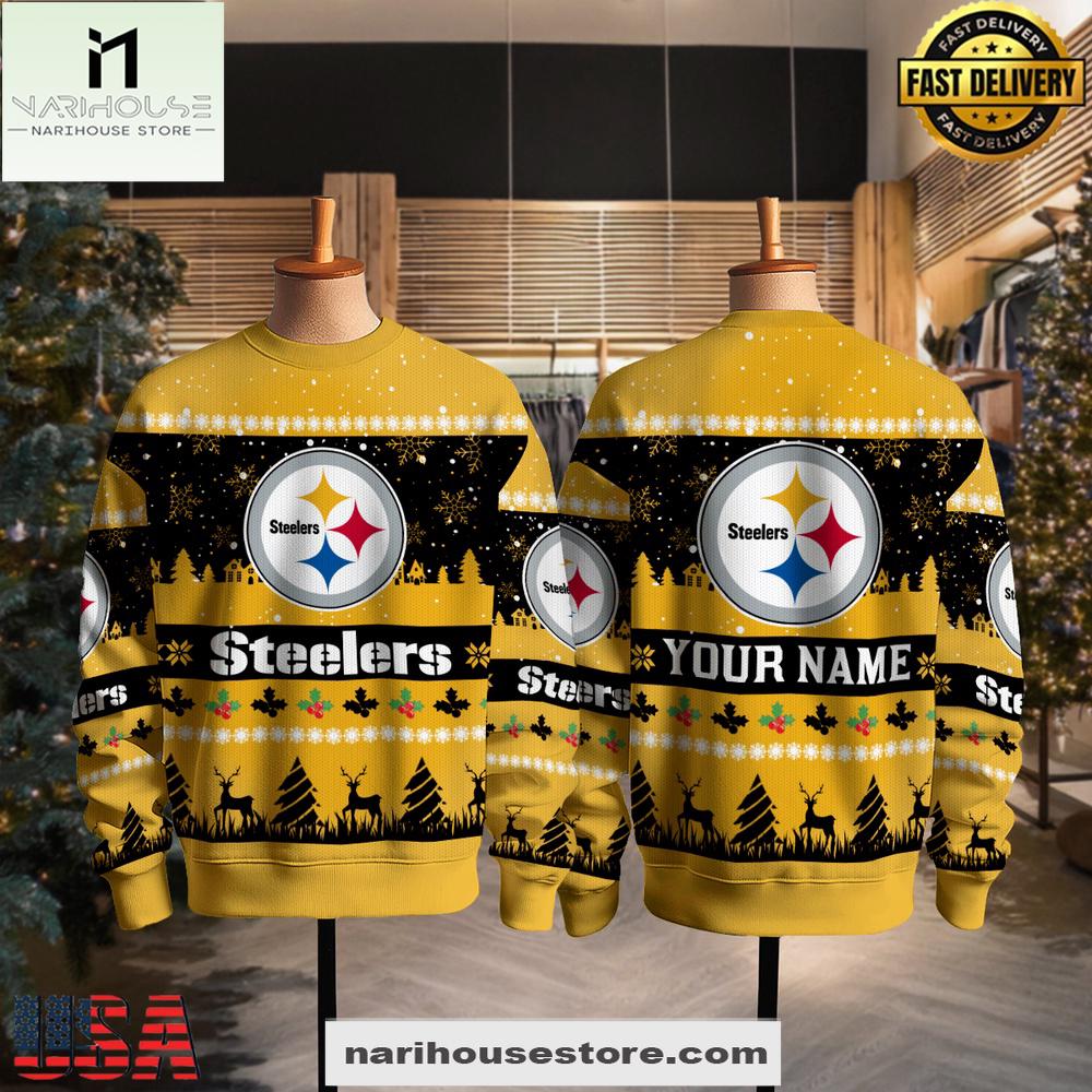Pittsburgh Steelers NFL Snow 2025 Ugly Xmas Sweater Pittsburgh Steelers NFL Snow 2025 Ugly Xmas Sweater