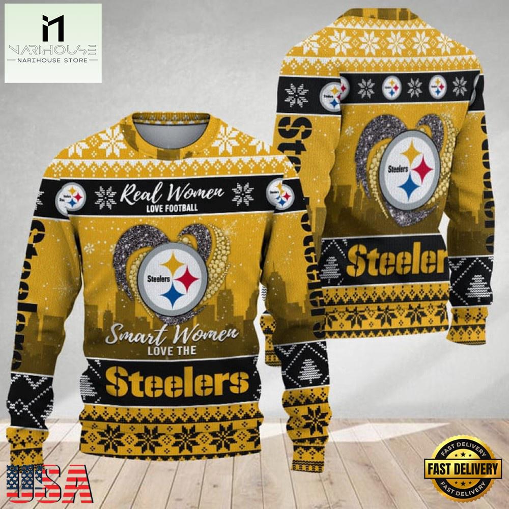 NFL  Pittsburgh Steelers Real Women Love Football 2025 Ugly Xmas Sweater NFL  Pittsburgh Steelers Real Women Love Football 2025 Ugly Xmas Sweater