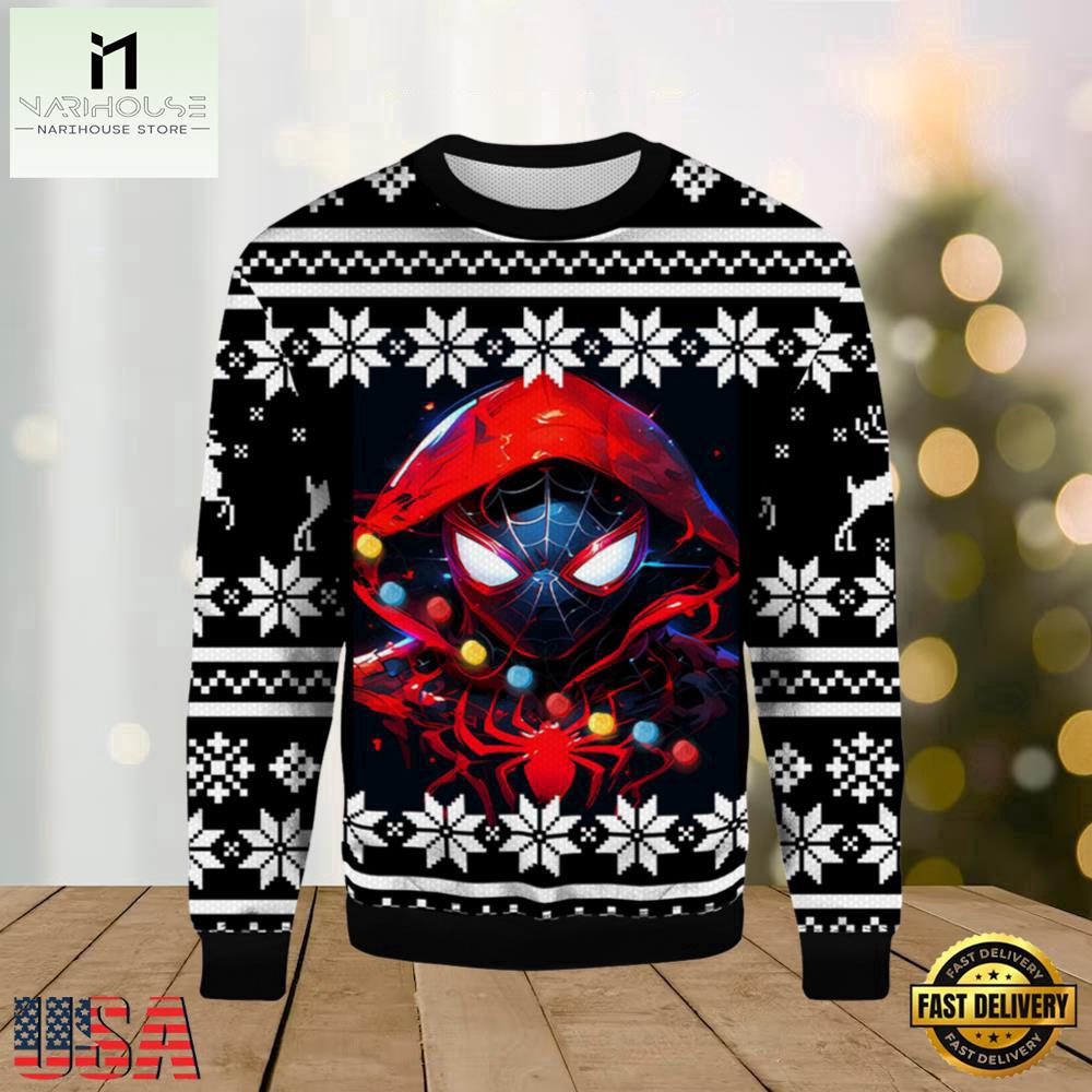 Spider Man Hooded 2025 Ugly Xmas Sweater Spider Man Hooded 2025 Ugly Xmas Sweater
