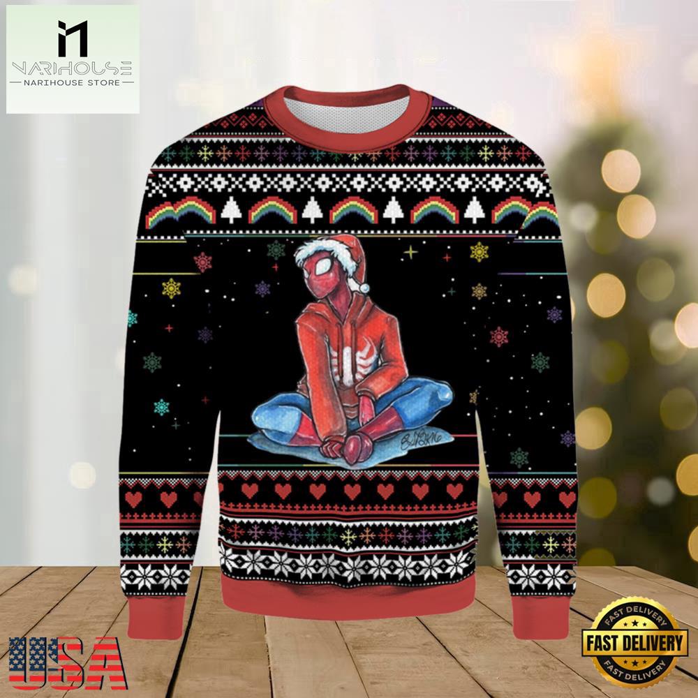 Spider Man Santa 2025 Ugly Xmas Sweater Spider Man Santa 2025 Ugly Xmas Sweater