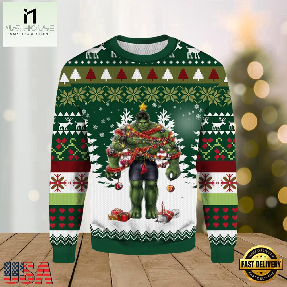 SpiderWee - Marvel Merry Christmas Hulk Ugly Sweater SpiderWee - Marvel Merry Christmas Hulk Ugly Sweater
