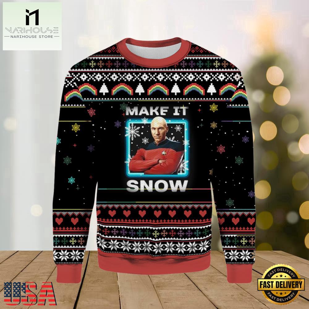 Star Trek Next Generation Make It Snow 2025 Ugly Xmas Sweater Star Trek Next Generation Make It Snow 2025 Ugly Xmas Sweater