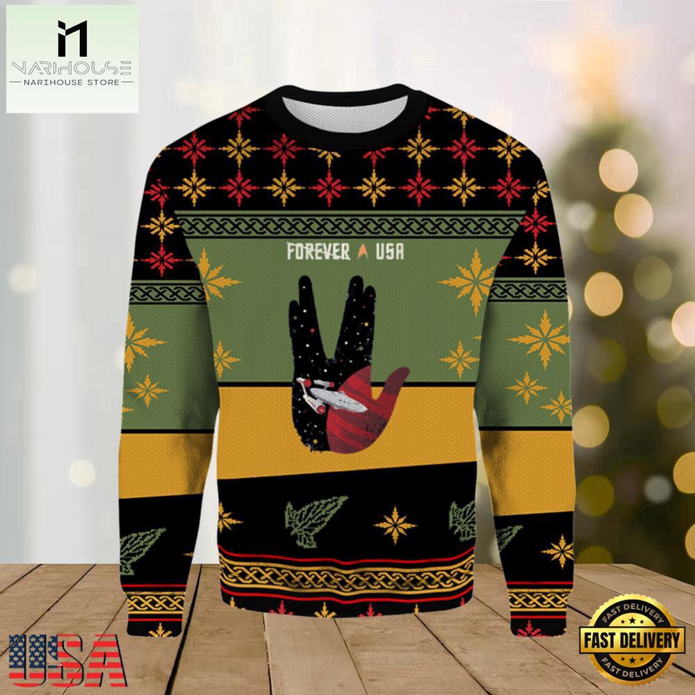 Star Trek Stamps Forever USA 2025 Ugly Xmas Sweater Star Trek Stamps Forever USA 2025 Ugly Xmas Sweater