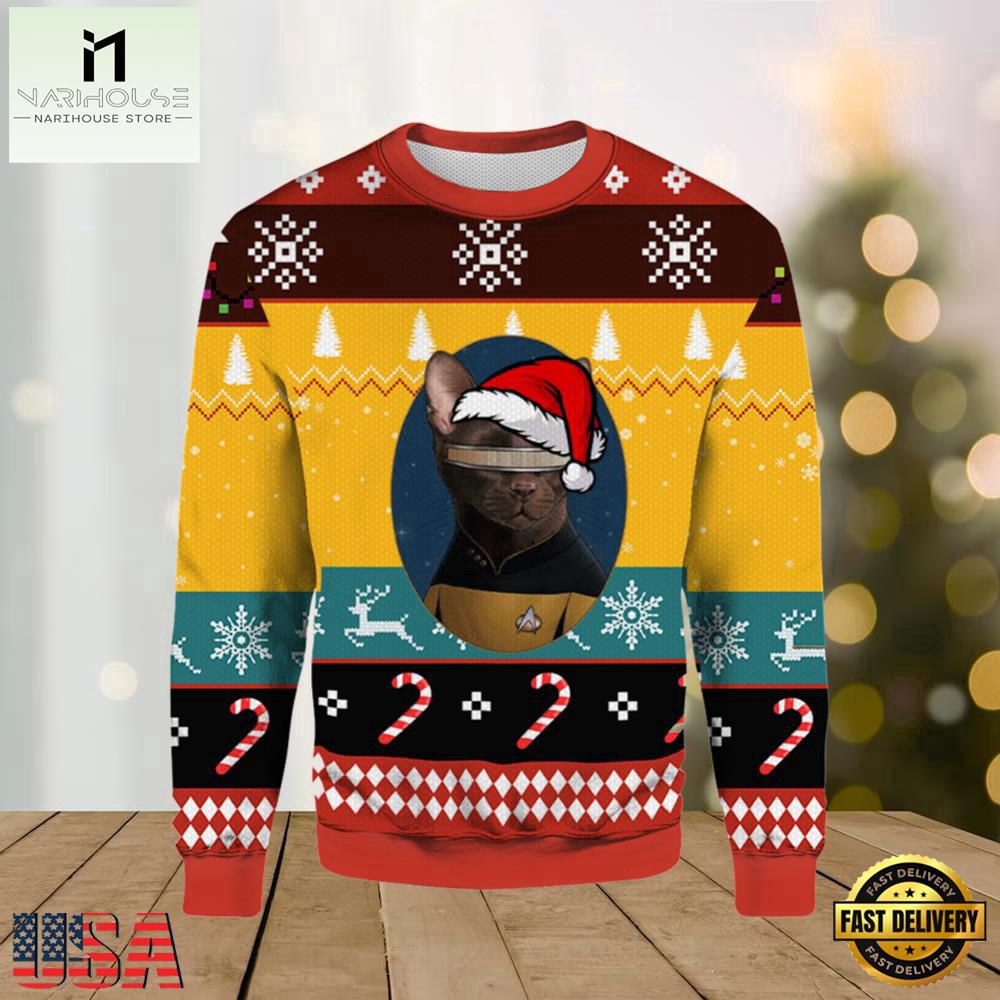 Star Trek The Next Generation Cats 2025 Ugly Xmas Sweater Star Trek The Next Generation Cats 2025 Ugly Xmas Sweater