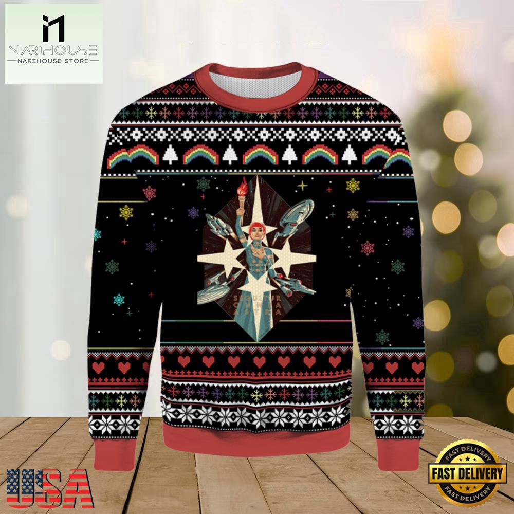 Star Trek The Q Conflict 2025 Ugly Xmas Sweater Star Trek The Q Conflict 2025 Ugly Xmas Sweater