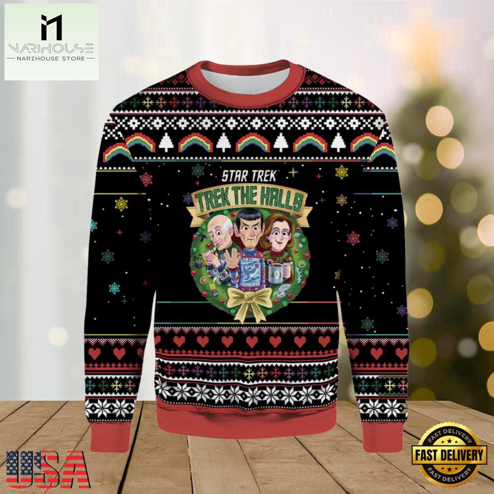 Star Trek Trek The Halls 2025 Ugly Xmas Sweater Star Trek Trek The Halls 2025 Ugly Xmas Sweater
