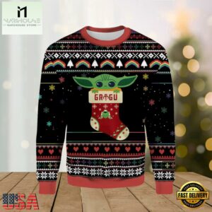 Star Wars Baby Yoda Frog Ugly Christmas Sweater