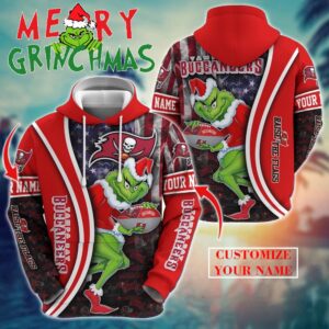 Tampa Bay Buccaneers NFL Merry Grinchmas 2025 All Over Print Hoodie