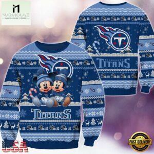 Tennessee Titans NFL Mickey Minnie Ugly Christmas Sweater