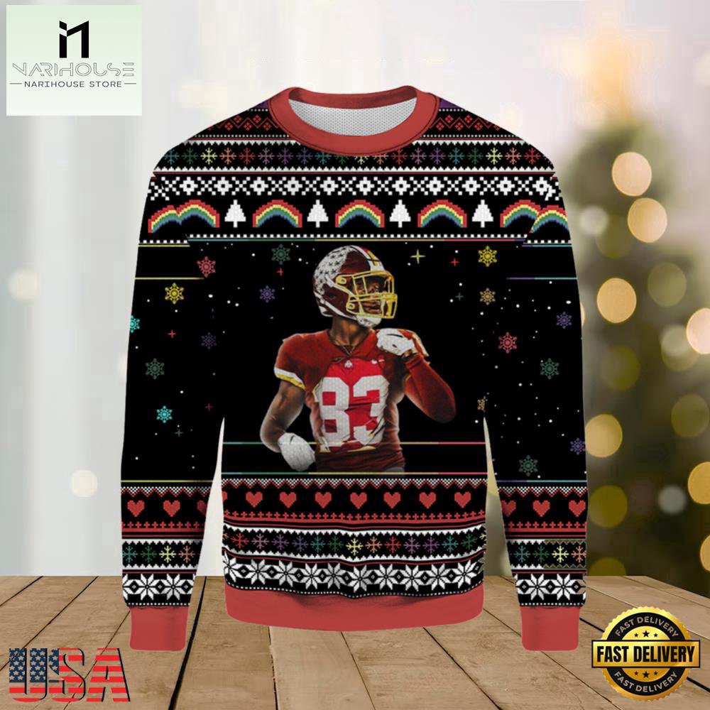 Terry Mclaurin 17 Ohio State Buckeyes Ugly Sweater Terry Mclaurin 17 Ohio State Buckeyes Ugly Sweater