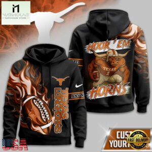 Texas Longhorns NCAA Victory Flame Personalized Hoodie Shirt