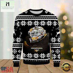 Tristian Jarry Pittsburgh Penguins Ugly Christmas Sweater