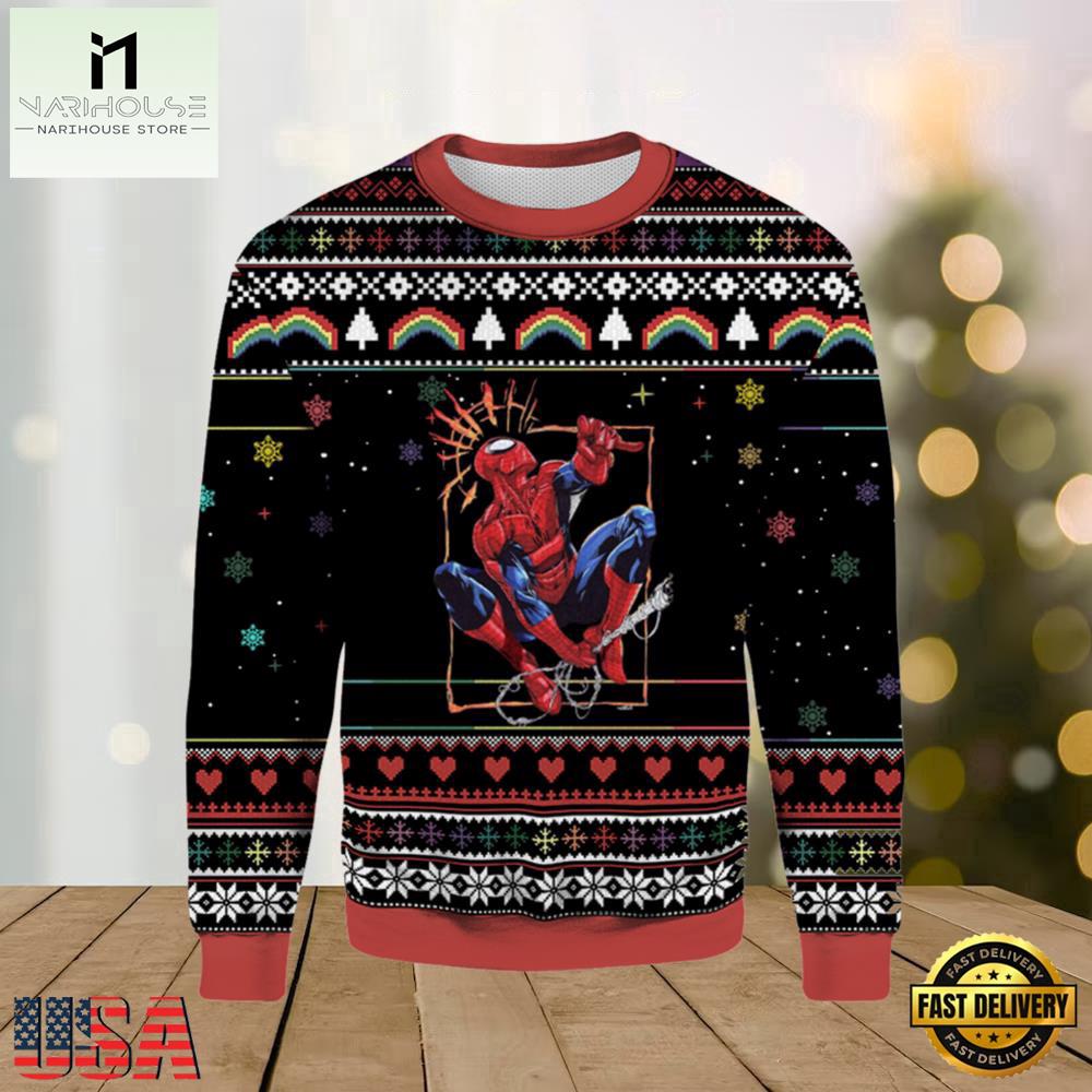 Vintage Spider Man 2025 Ugly Xmas Sweater Vintage Spider Man 2025 Ugly Xmas Sweater