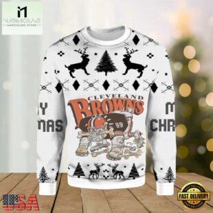 Vintage Style Cleveland Browns Bear Funny Ugly Sweater