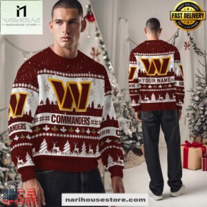 Washington Commanders NFL Snow Ugly Christmas Sweater