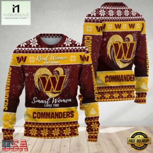 Washington Commanders Real Women Love Football Ugly Christmas Sweater