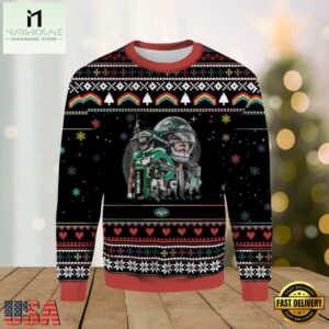 Zach Wilson New York Jets Ugly Christmas Sweater