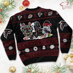 Atlanta Falcons Darth Vader Boba Fett Stormtrooper Ugly Christmas Sweater Shirt