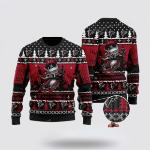 Atlanta Falcons Jack Skellington Ugly Christmas Sweater Shirt