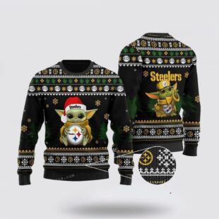 Baby Yoda Love Pittsburgh Steelers Ugly Christmas Sweater Shirt