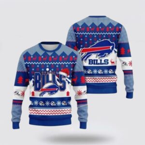 Bills Football Santa Hat Ugly Christmas Sweater Shirt