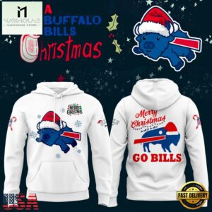 Buffalo Bills Merry Christmas 2025 White Hoodie Shirt