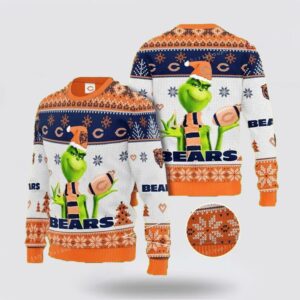 Chicago Bears Grinch Ugly Christmas Sweater Shirt