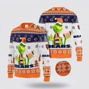 Chicago Bears Grinch Ugly Christmas Sweater Shirt