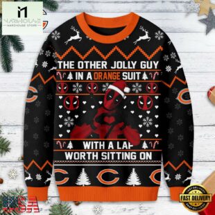 Chicago Bears NFL Deadpool Ugly Christmas Sweater