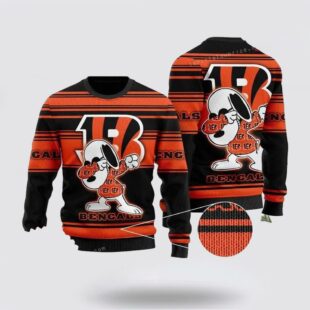 Cincinnati Bengals Dabbing Snoopy Ugly Christmas Sweater Shirt