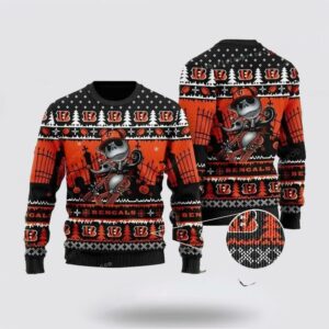 Cincinnati Bengals Jack Skellington Ugly Christmas Sweater Shirt