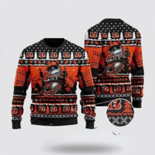 Cincinnati Bengals Jack Skellington Ugly Christmas Sweater Shirt