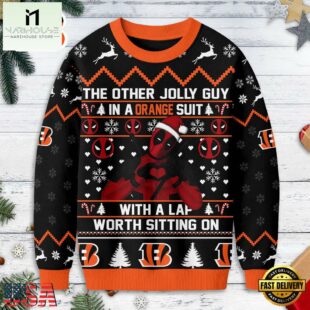 Cincinnati Bengals NFL Deadpool Ugly Christmas Sweater
