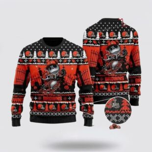 Cleveland Browns Jack Skellington Ugly Christmas Sweater Shirt
