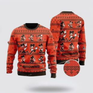 Cleveland Browns Mickey Mouse Ugly Christmas Sweater Shirt