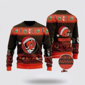 Cleveland Browns Skull Ugly Christmas Sweater Shirt