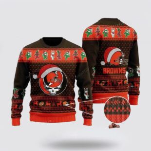 Cleveland Browns Skull Ugly Christmas Sweater Shirt