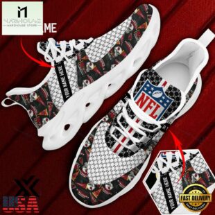Custom Name Arizona Cardinals Logo Pattern Max Soul Shoes For Fans