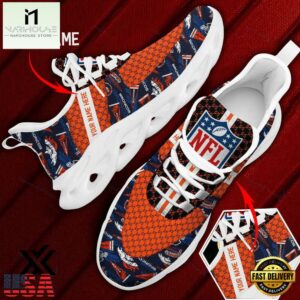 Custom Name Denver Broncos Logo Pattern Max Soul Shoes For Fans