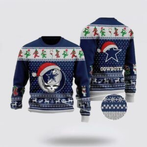 Dallas Cowboys Grateful Dead Bear Ugly Christmas Sweater Shirt