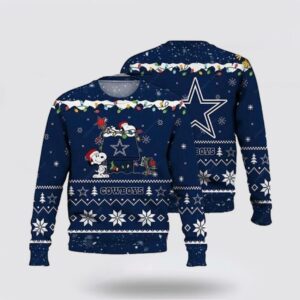 Dallas Cowboys Snoopy Night Light Up Ugly Christmas Sweater Shirt